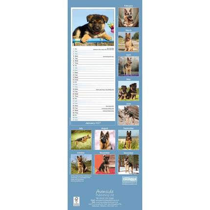 Avonside Duitse Herder Kalender 2027 Slimline