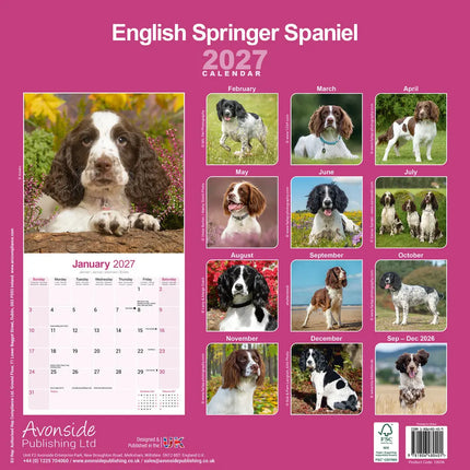 Avonside Engelse Springer Spaniel Kalender 2027