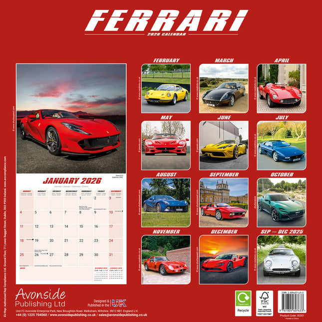 Avonside Ferrari Kalender 2026