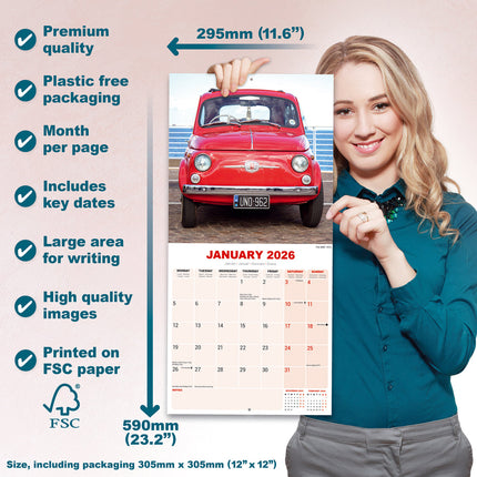 Avonside Fiat 500 Kalender 2026