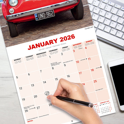 Avonside Fiat 500 Kalender 2026