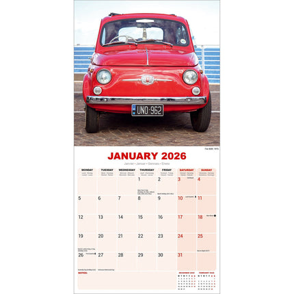 Avonside Fiat 500 Kalender 2026