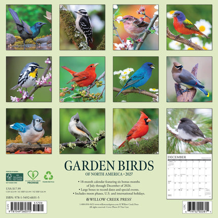 Avonside Garden Birds Kalender 2027