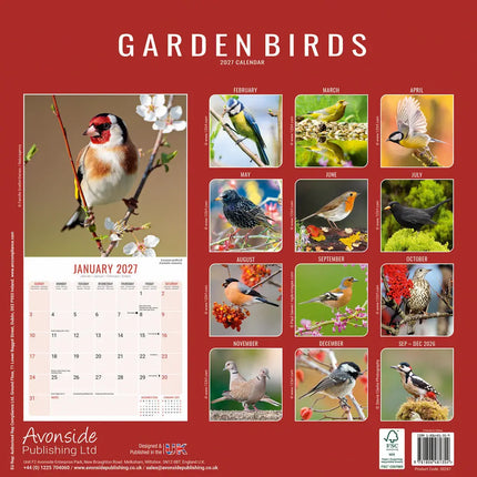 Avonside Garden Birds Kalender 2027