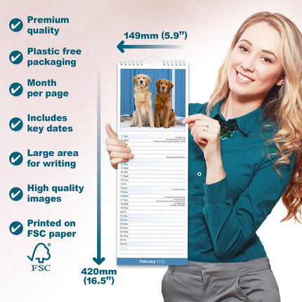 Avonside Golden Retriever Kalender 2026 Slimline