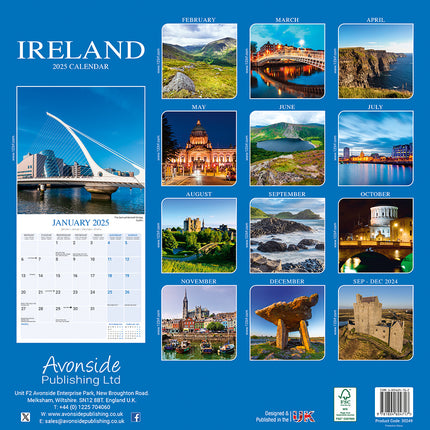 Avonside Ierland / Ireland Kalender 2025