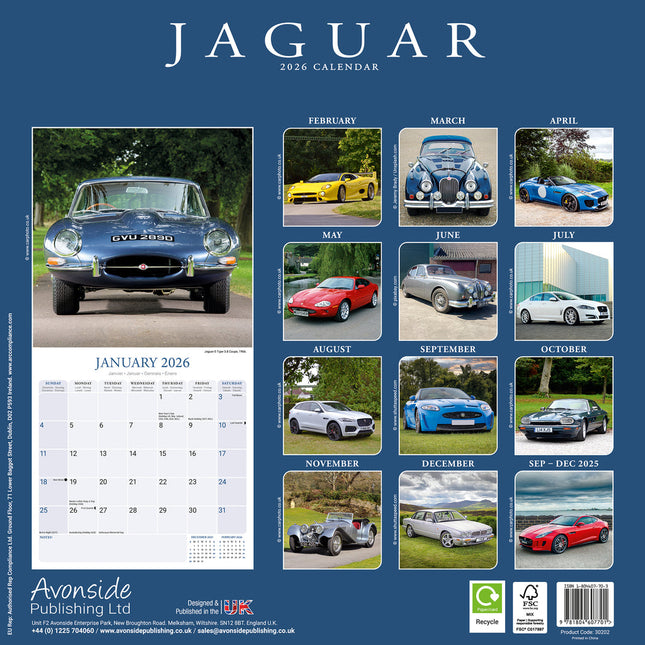 Avonside Jaguar Kalender 2026