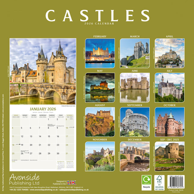 Avonside Kastelen Kalender 2026