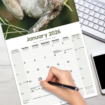 Avonside Luiaard Kalender 2026