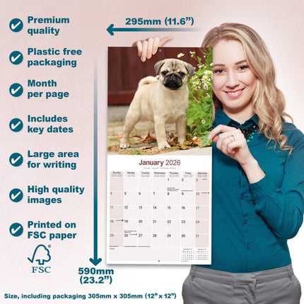 Avonside Mopshond Kalender 2026