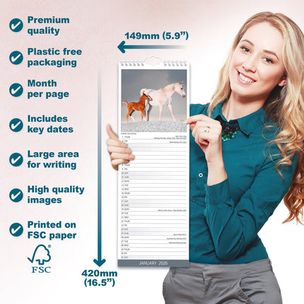Avonside Paarden Kalender 2026 Slimline