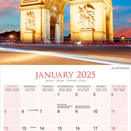 Avonside Parijs / Paris Kalender 2025