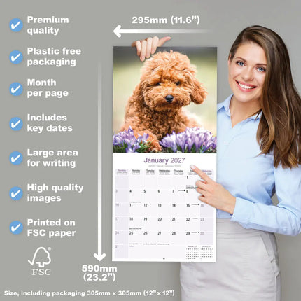 Avonside Poedel Toy en Miniatuur Kalender 2027