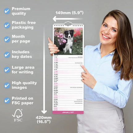 Avonside Puppies Slimline Kalender 2027