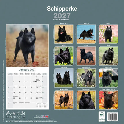 Avonside Schipperke Kalender 2027
