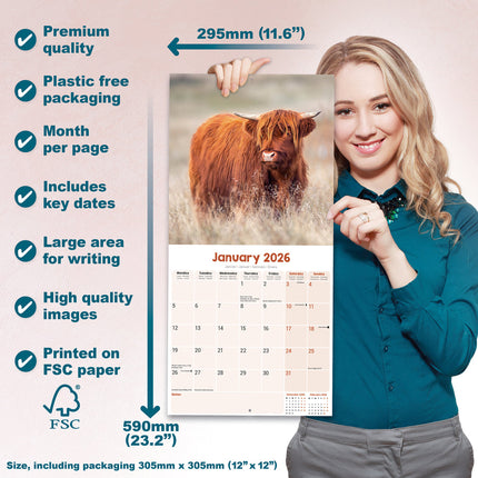 Avonside Schotse Hooglanders Kalender 2026