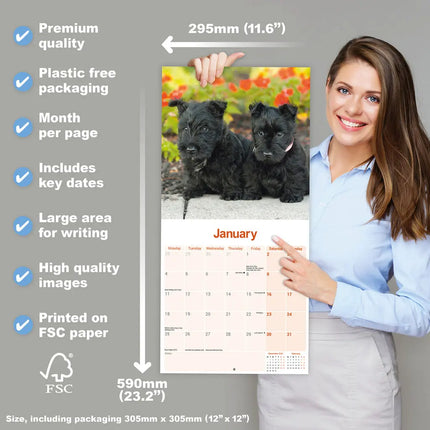Avonside Schotse Terrier Kalender 2027