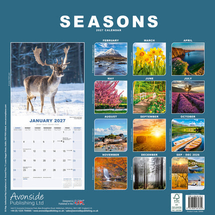 Avonside Seizoenen Kalender 2027