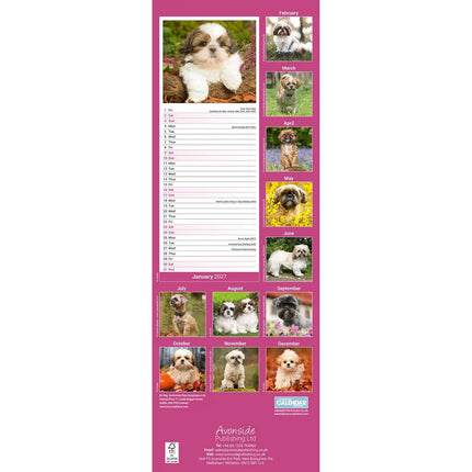 Avonside Shih Tzu Kalender 2027 Slimline