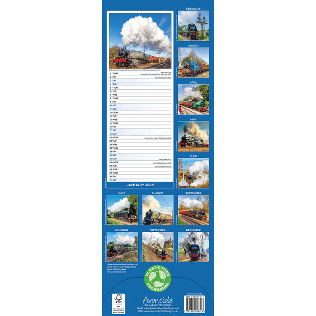 Avonside Steam Trains Kalender 2026 Slimline