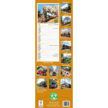 Avonside Steam Trains Kalender 2027 Slimline