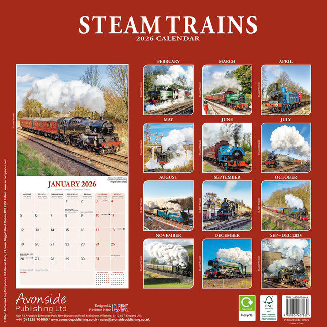 Avonside Stoomtreinen Kalender 2026