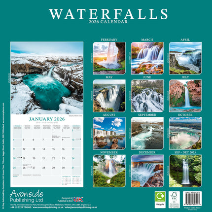 Avonside Watervallen Kalender 2026