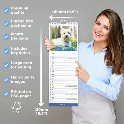 Avonside West Highland White Terrier Kalender 2027 Slimline
