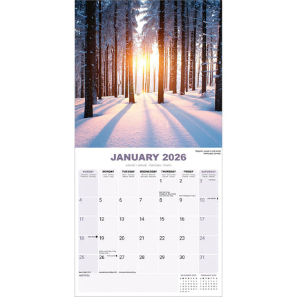 Avonside Zonsondergangen Kalender 2026