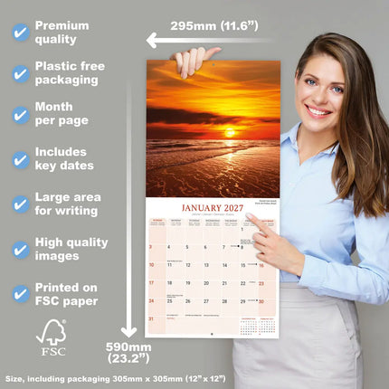 Avonside Zonsondergangen Kalender 2027