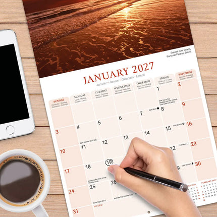 Avonside Zonsondergangen Kalender 2027