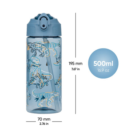 Baagl Baagl Dinosaurus Drinkfles 500ml met Rietje