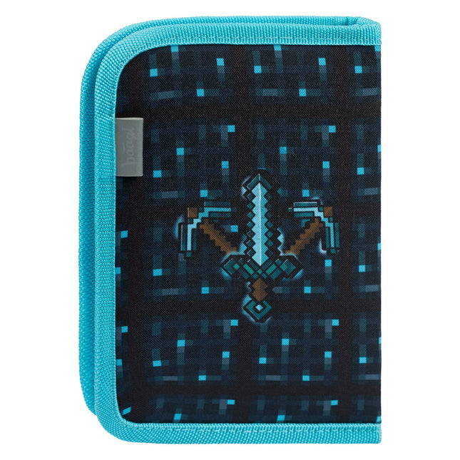 Baagl Baagl Etui - Pennenzak Minecraft Blue Axe 1-rits