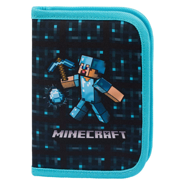 Baagl Baagl Etui - Pennenzak Minecraft Blue Axe 1-rits