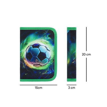 Baagl Baagl Etui Voetbal Groen 1- rits