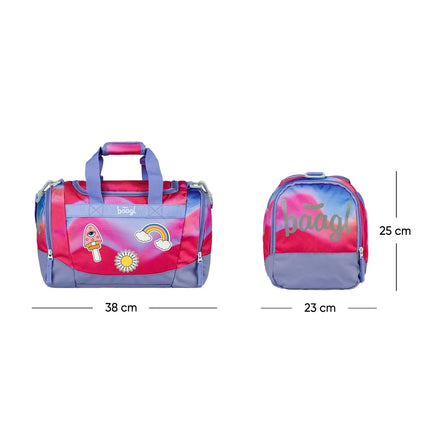 Baagl Baagl Kindersporttas Rainbow Red 22L