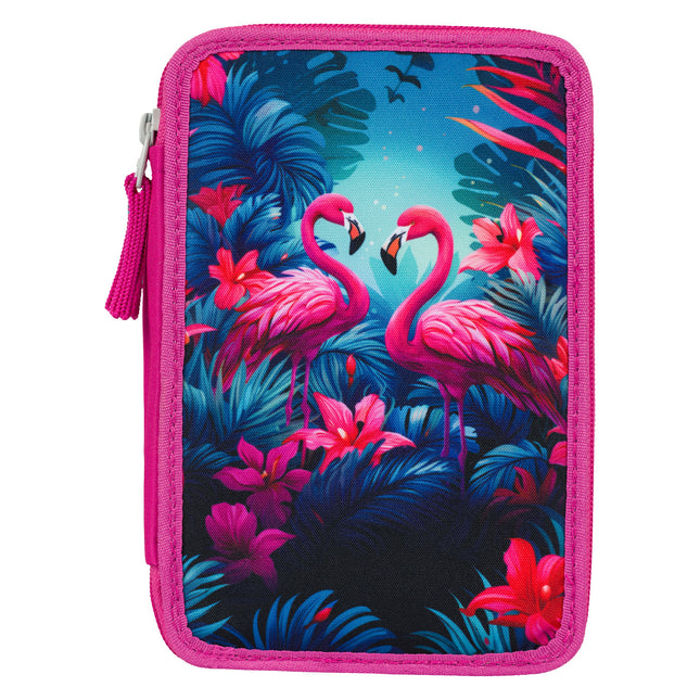 Baagl Baagl Luxe Etui - Pennenzak Flamingo 3-ritsen