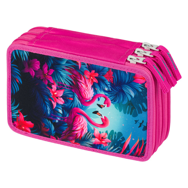 Baagl Baagl Luxe Etui - Pennenzak Flamingo 3-ritsen