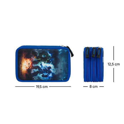 Baagl Baagl Luxe Etui - Pennenzak Robots 3-ritsen