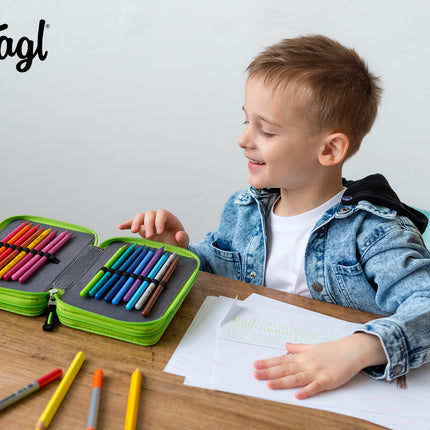 Baagl Baagl Luxe Etui - Pennenzak Voetballer 3-ritsen