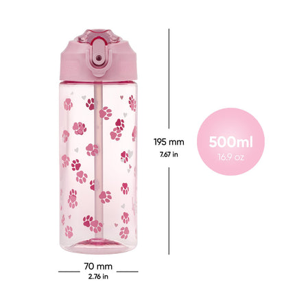 Baagl Baagl Pootjes Drinkfles 500ml met Rietje