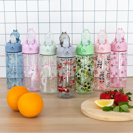 Baagl Baagl Regenboog Drinkfles 500ml met Rietje