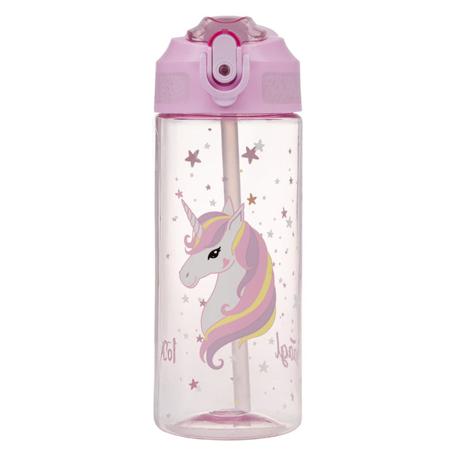 Baagl Baagl Regenboog Unicorn Drinkfles 500ml met Rietje