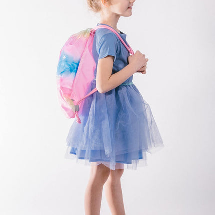 Baagl Baagl Regenboog Unicorn Gymtas met Rits