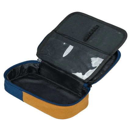 Baagl Baagl School etui Duo Kleur Blauw/Bruin 1-rits