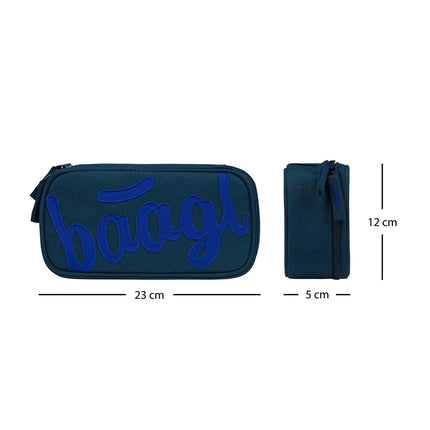 Baagl Baagl School etui Logo Blue 1-rits