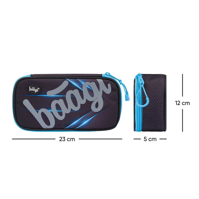 Baagl Baagl School etui Skate Bluelight 1-rits