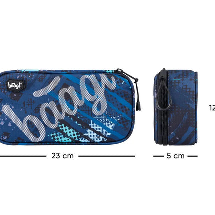 Baagl Baagl School etui Skate Structures 1-rits