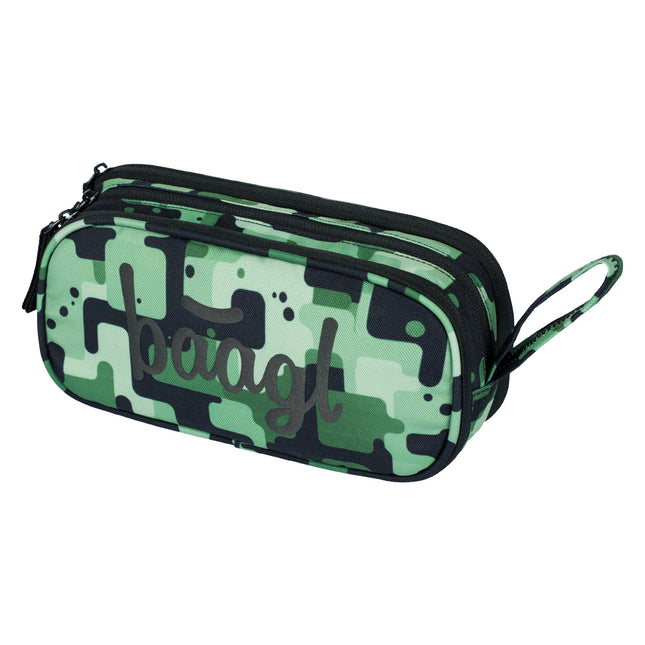 Baagl Baagl Student Etui Groen 3-ritsen