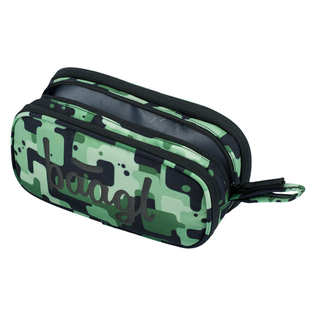 Baagl Baagl Student Etui Groen 3-ritsen
